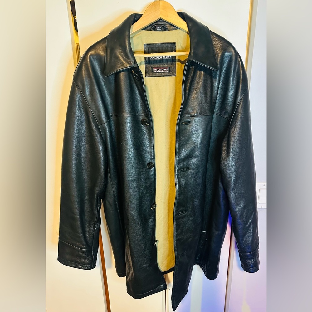 Luxury WILSONS LEATHER JACKET: Studio Andrew Marc- Men- Size LARGE